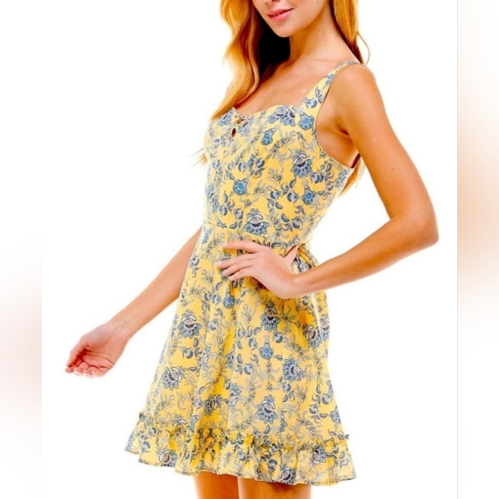 ✨️🪻Yellow Floral Dress